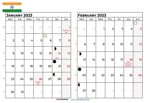 January 2023 calendar with holidays india – Artofit