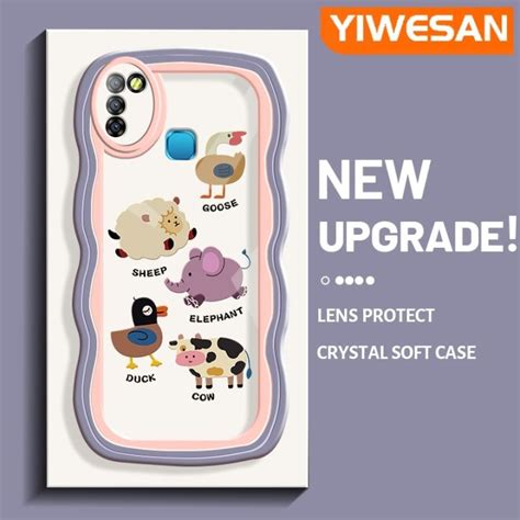 YIWESAN เคสสำหรบ Infinix Smart 5 Hot 10 Lite เคส X657 X657C ลายการตนสตวเปดแกะแฟชนคลน