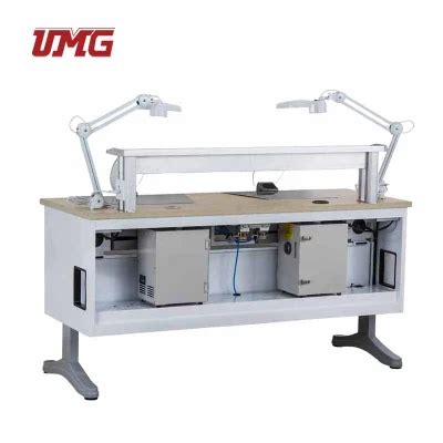 Double Dental Lab Equipment Work Station Desk Stainless Steel Workbench