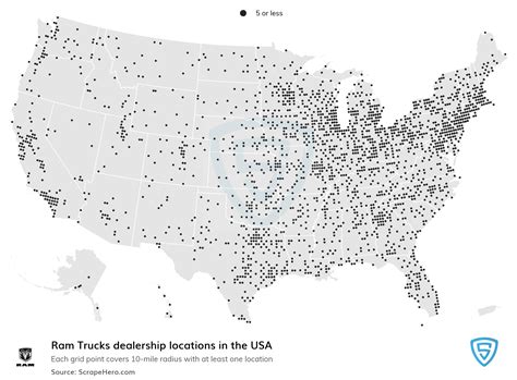 Number of Ram Trucks locations in the USA in 2024 | ScrapeHero