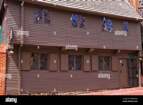 Paul Revere House On The Freedom Trail Boston Massachusetts Stock