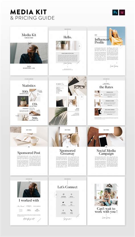 Media Kit Template Canva Influencer Media Kit Travel Blog Media Kit