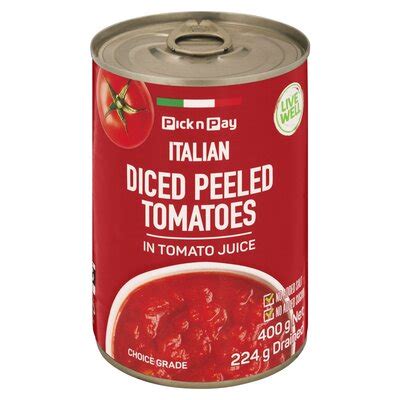 PnP Live Well Chopped Peeled Tomatoes 400g Smart Price Specials PnP