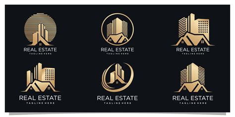 Set Real Estate Logo Design Unique Concept Premium Vector 12711025 Vector Art At Vecteezy