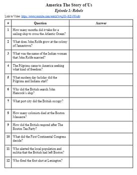 America The Story Of Us Video Guide Answer Key