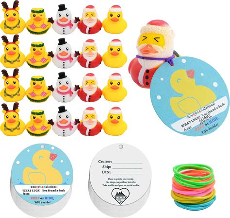 Amazon Christmas Ducks Tags For Cruising 60 Packs Kit 20 Rubber