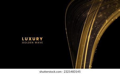 Luxury Shine Golden Wave Vector Background Stock Vector (Royalty Free ...
