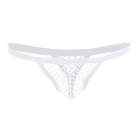 Buy Men S See Through Fishnet G String Thongs Low Rise Jockstrap Bikini Briefs Underwear Online