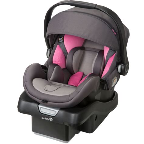 pink  grey accented baby car seat infant car seat safety pink car