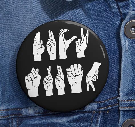 Fuck Trump ASL Button Pin Subtle Anti Trump Sign Language Subtle FDT Activist Anti MAGA