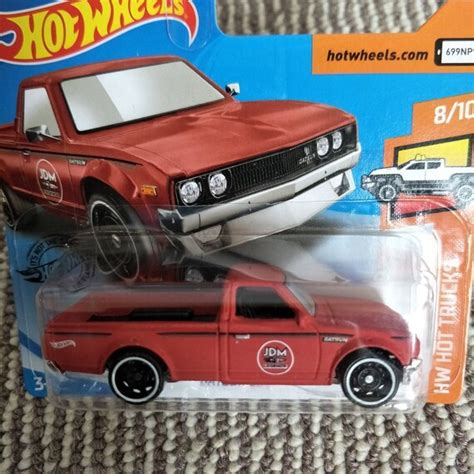 Hot Wheels Datsun 620 Red Matte HW Hot Trucks Perfect Birthday Gift Miniature Collectable Model