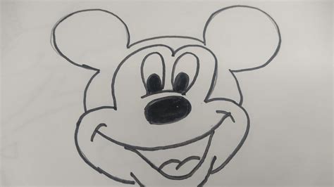 How To Draw A Cute Mickey Mouse Easy And Quick Drawing YouTube