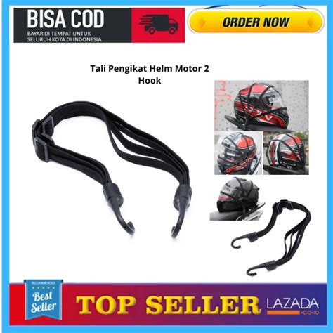 Tali Pengikat Helm Motor 2 Hook Strap Safety Multifungsi Pengaman