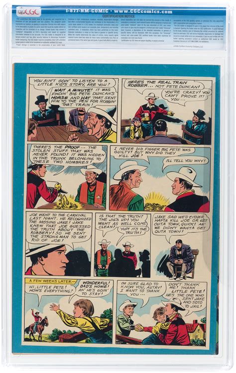 Hake S Four Color January Cgc Vf Nm Gene Autry