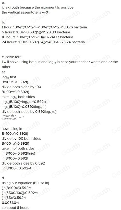 Solved: 5. Scientists have collected a sample of the bacteria ...