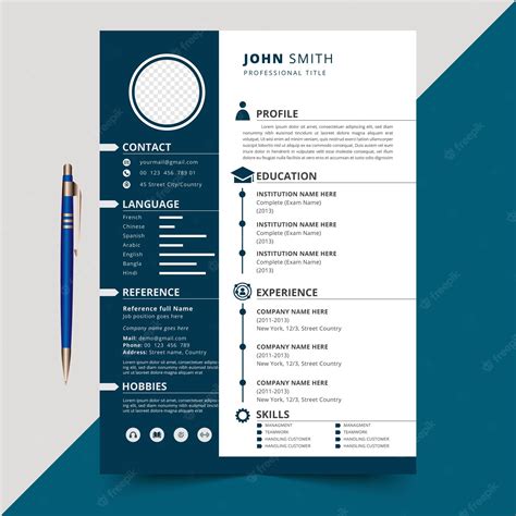 Premium Vector Creative Resume Design Template Business Layout Clean