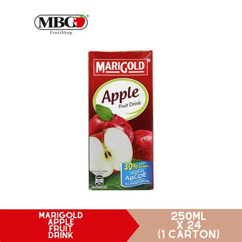 Marigold Apple Fruit Drink 24 X 250ml 1 Carton Mbg Fruit Shop