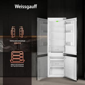 Встраиваемые холодильники купить с доставкой в интернет-магазине Weissgauff