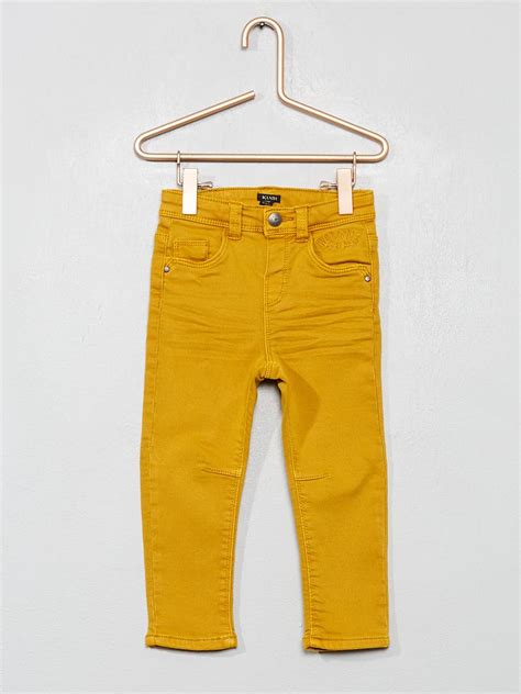 Pantalón de sarga con corte slim AMARILLO Kiabi 12 00