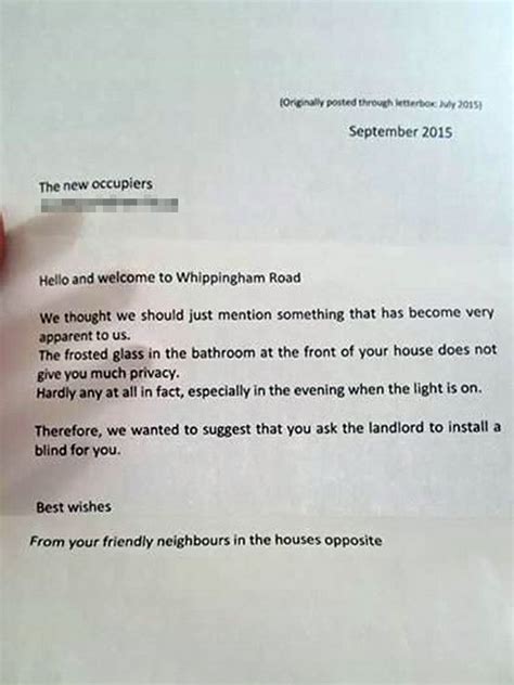 We Can See You Naked Neighbours Write Hilarious Letter To Students