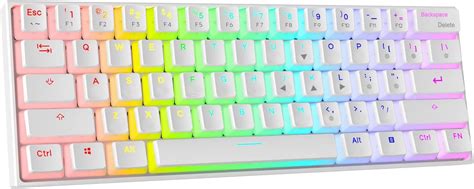 Gamakay Mk Pro Wired Gaming Keyboard Percent White Hot Swappable Mechanical Keyboard With