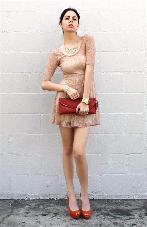 Every Inch Flirtatious Nude Lace Look DAILYLOOK