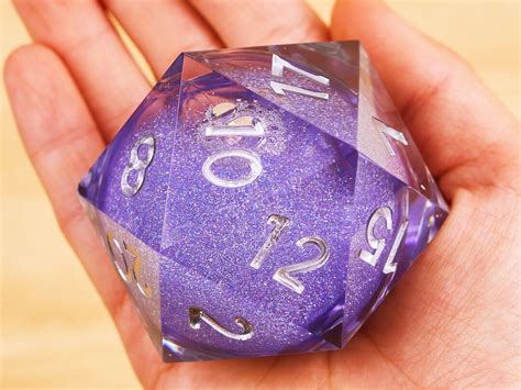 Giant Liquid Core D20 Dice Set For Dnd Ts Galaxy Dnd Dice Etsy