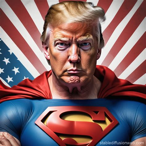 trump as superman create a portrait with trump in a classic superman