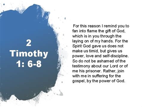 Responding To Gods Call For 2 Timothy 1