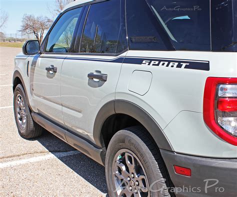 2021 2023 Ford Bronco Sport Stripes Side Decals Rider Door Vinyl