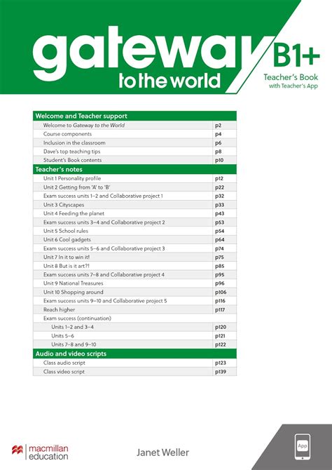 download pdf | Gateway to the world B1+ Teacher’s Book, Janet Weller ...