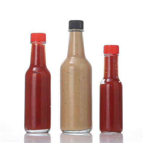 Hot Sale Mini Empty Chili Sauce Bottles Ml Ml Ml Capacity Flat Plastic Screw Cap For