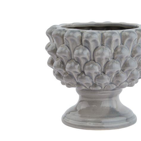 Ceramic Artichoke Bowl On Stem Wholesale By Hill Interiors