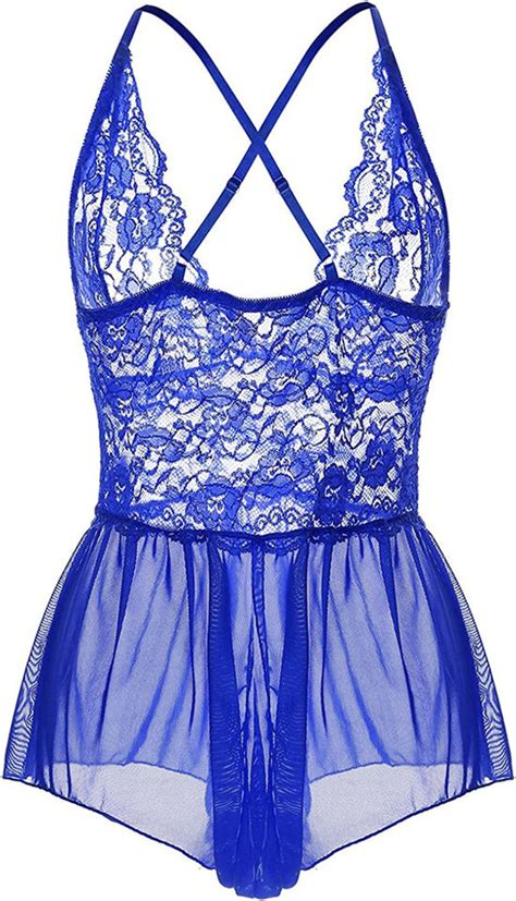 Women S Lingerie Sheer Lace Mini Babydoll Teddy Sexy Bodysuit Backless Sleepwear Ebay
