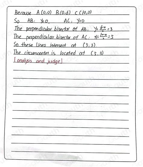 how to find the circumcenter of a triangle with coordinates