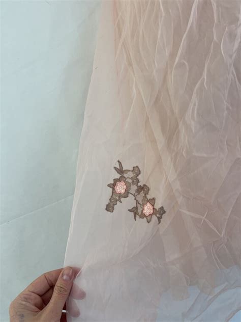 Vintage S S Pink Lingerie Slip Nightgown Dress Gem