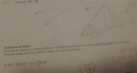 Solved Solve The Problem A Hot Air Balloon Is Rising Chegg