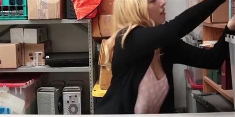Shoplyfter Prevention Officer Cuffs Fucks Blonde Thief Tnaflix