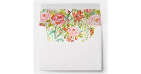 Roses Envelope Liner With Return Address Zazzle