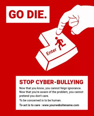 Cyberbullying Poster Templates PhotoADKing