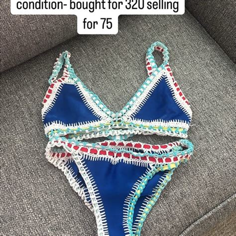 Kiini Swim Kiini Blue Crochet Trim Bikini Poshmark