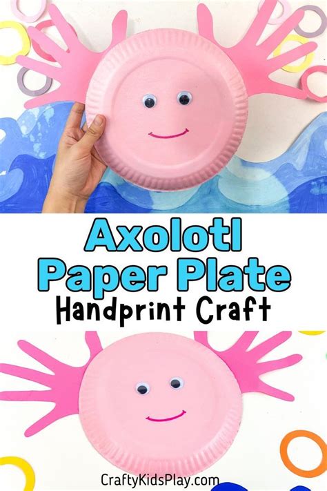 Axolotl Craft Endangered Species Crafts For Preschool Paper Plate