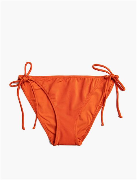 Turuncu Kadın Basic Bikini Altı Yanları Bağlama Detaylı 3SAK00038BM Koton