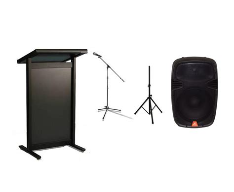 Podium / Lectern Hire With Microphone, Speaker & Stand – DIAMOND PARTY HIRE