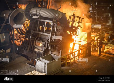 Workers And Machinery In Steel Foundry Stock Photo Royalty Free Image