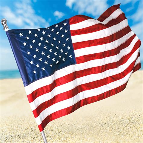 Amazon.com : American Flag 3X5 FT Pole Sleeve Banner Style Embroidered