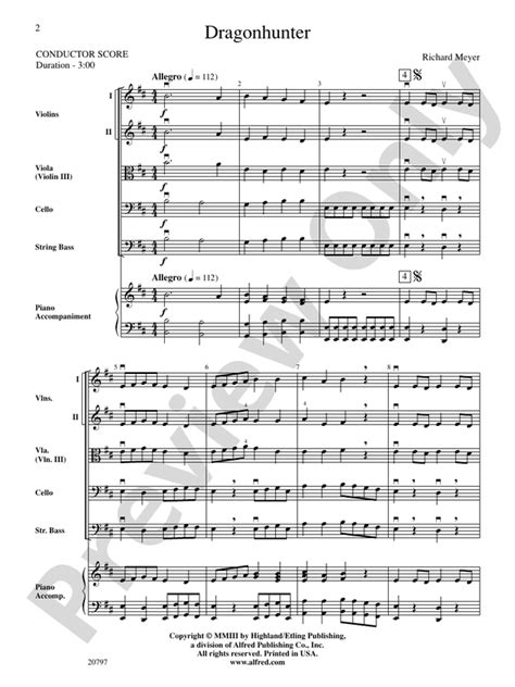 Dragonhunter String Orchestra Conductor Score And Parts Richard Meyer