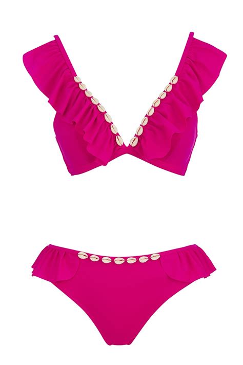 Volanlı Deniz Kabuklu Bikini Takım I Sailor Moda