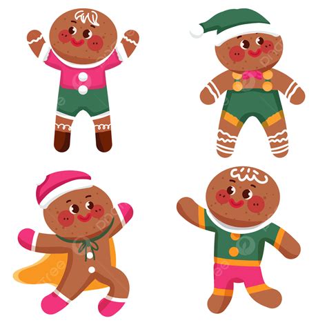 Christmas Gingerbread Man Clipart Transparent Background Christmas