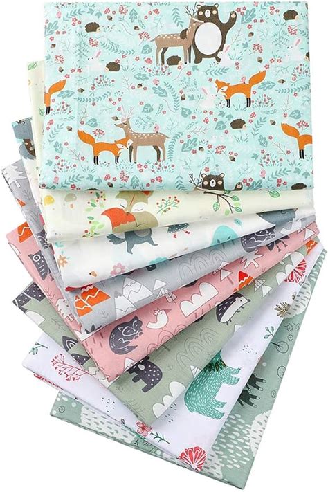 Pieces Fat Quarters Quilting Fabric Bundles X Cm Rhinoceros And